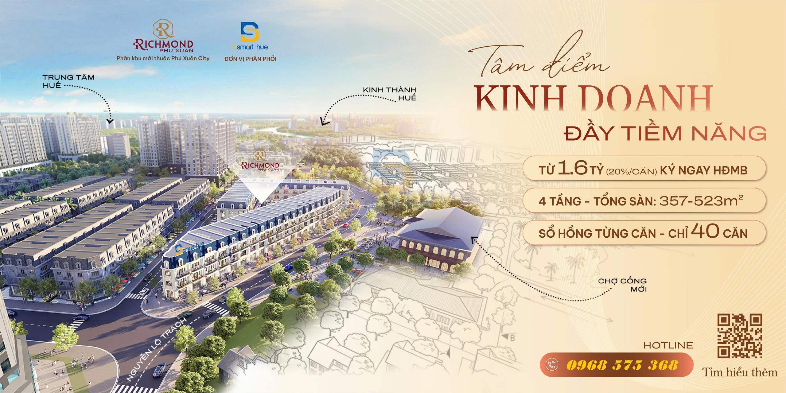 RICHMOND PHÚ XUÂN CITY (ĐỐI DIỆN CHỢ CỐNG MỚI) - ĐẶC QUYỀN DÀNH RIÊNG CHO 20 QUÝ KH ĐẦU TIÊN TẠI