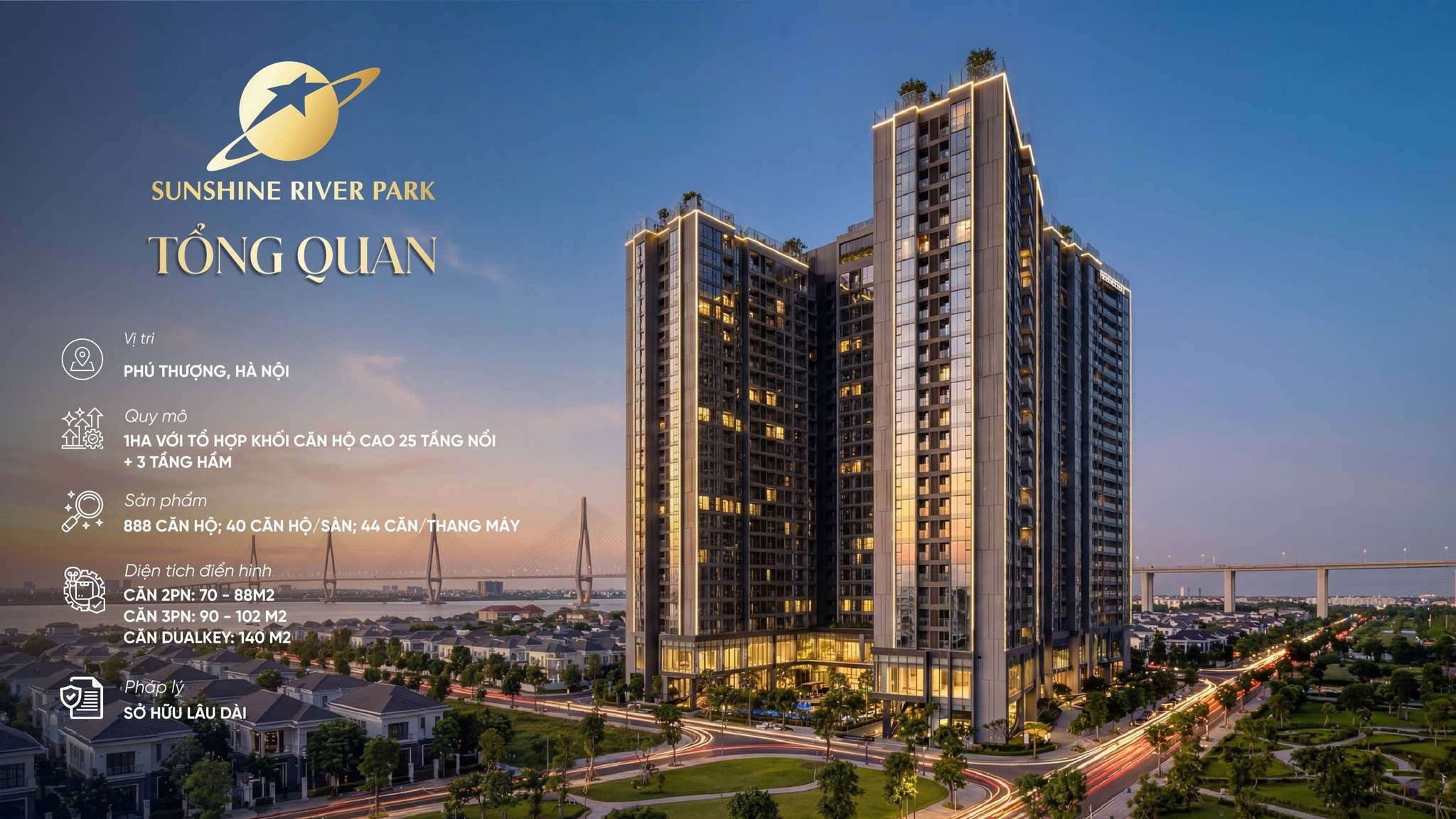 SUNSHINE RIVER PARK  0931711838– GIÁ TRUNG BÌNH CHỈ 145 TRIỆU/M² TẠI LÕI TÂY HỒ TÂY