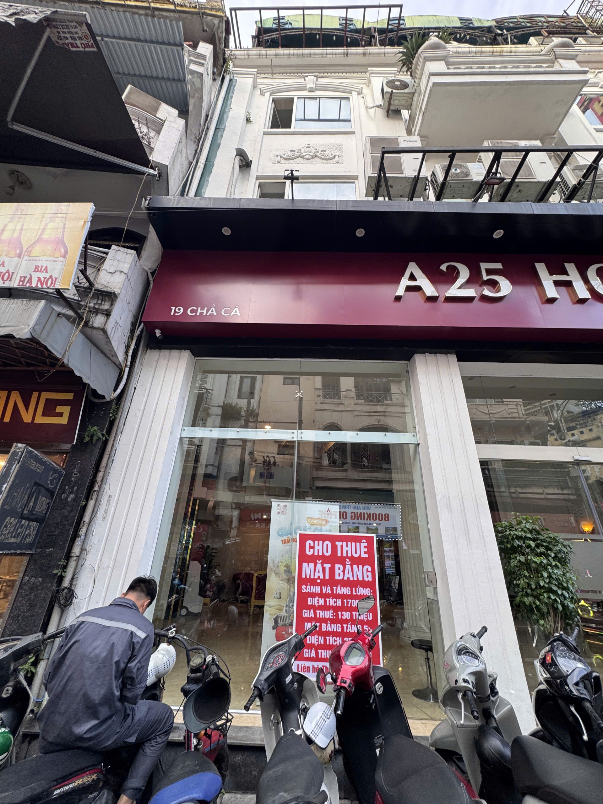 CHO THUÊ MỘT PHẦN MẶT BẰNG SẢNH A25 – SỐ 19 CHẢ CÁ, HOÀN KIẾM, HÀ NỘI