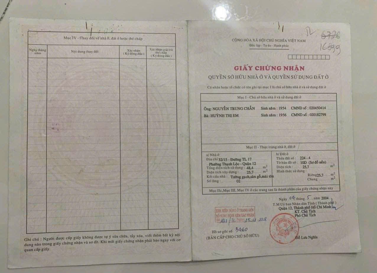 Hàng Hiếm nhà TL40, 1 lầu, 2 phòng ngủ, hẻm gần mặt tiền, sổ riêng, hỗ trợ vay